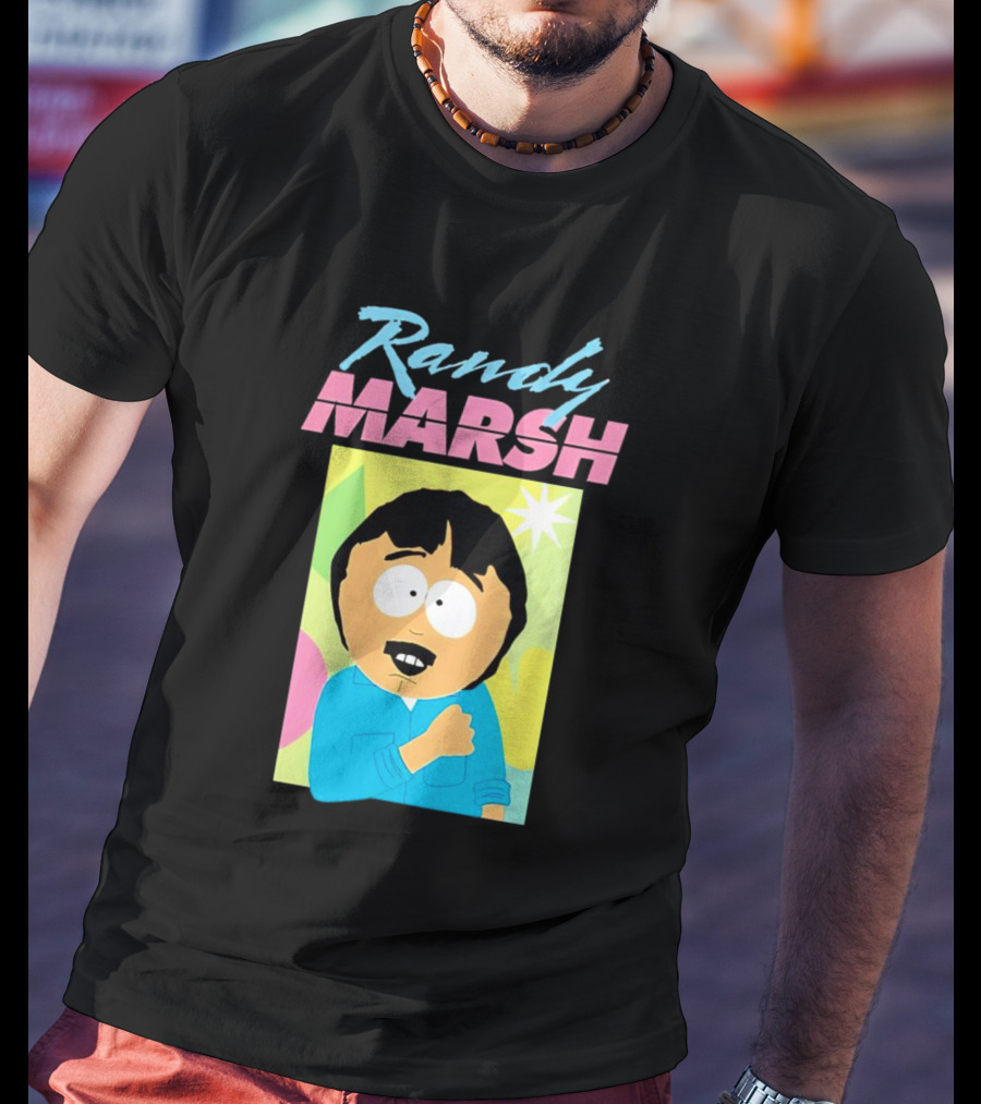 Randy Marsh Cartoon Character Colorful T-Shirt
