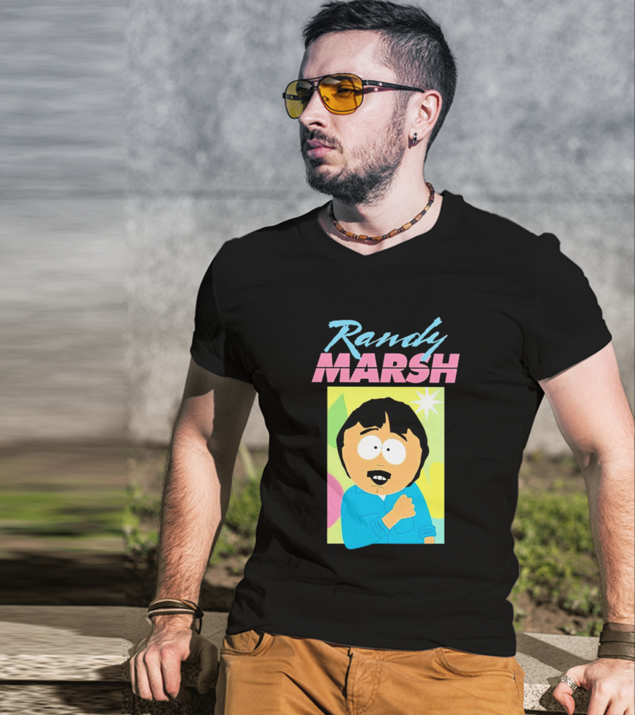 Randy Marsh Cartoon Character Colorful T-Shirt