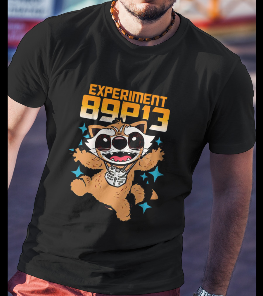 Experiment 89P13 Rocket Raccoon Cute Character T-Shirt