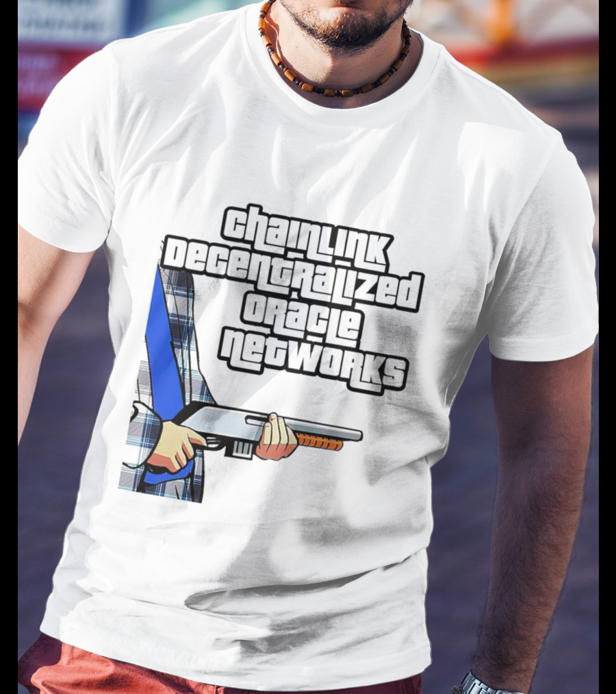 Chainlink Decentralized Oracle Networks Plaid Shirt Shotgun T-Shirt