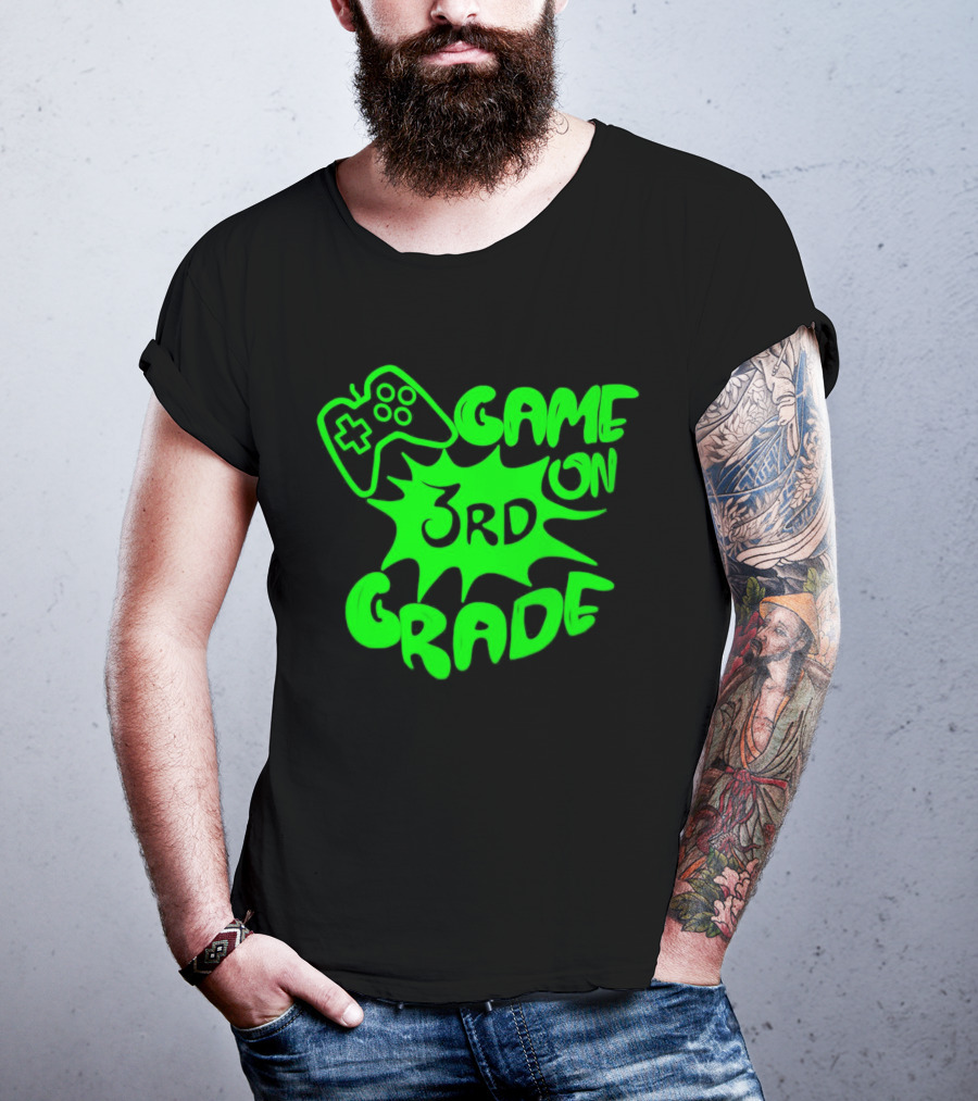 Game On 3rd Grade Gaming Controller Burst T-Shirt