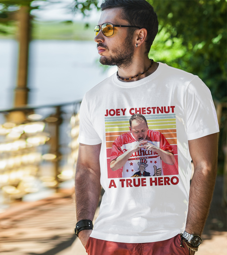 Joey Chestnut Nathan's Famous A True Hero T-Shirt