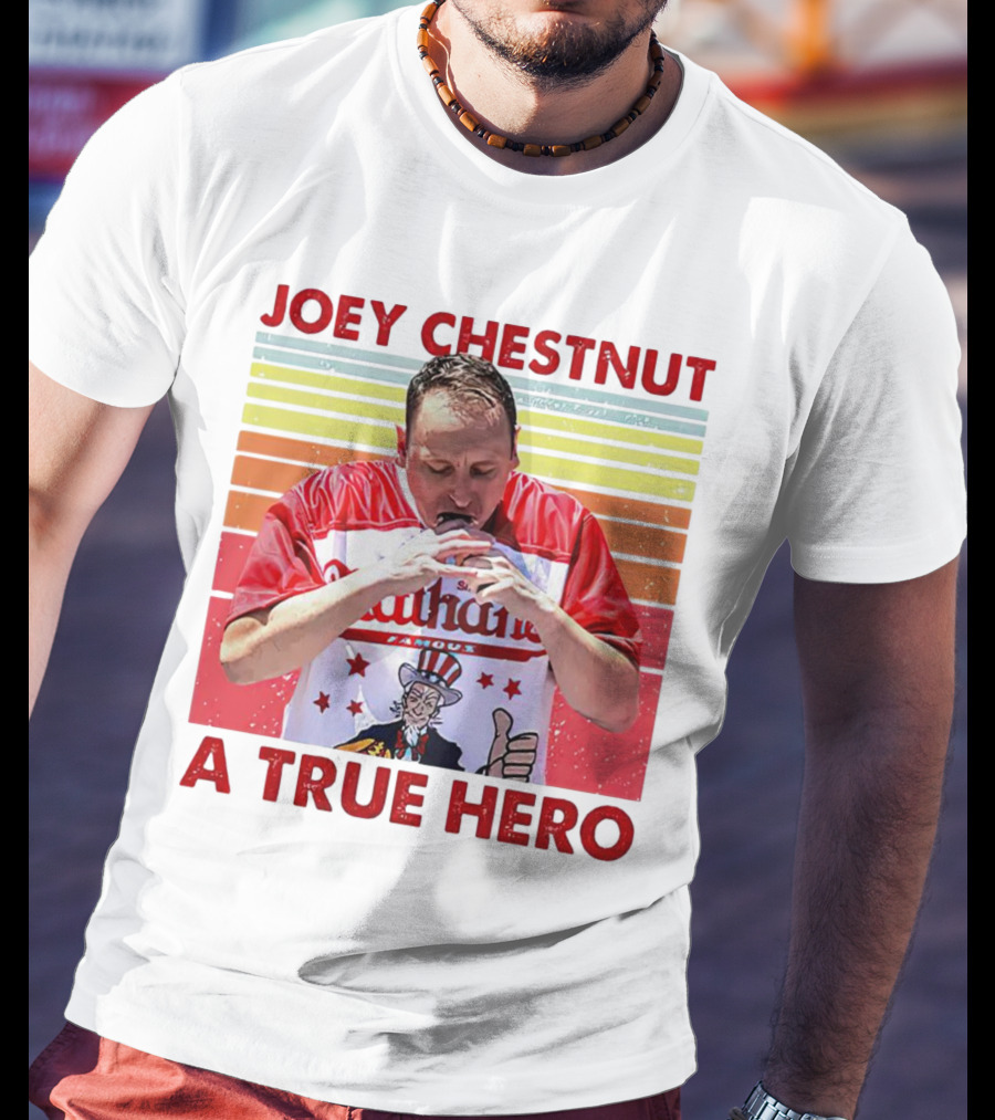 Joey Chestnut Nathan's Famous A True Hero T-Shirt