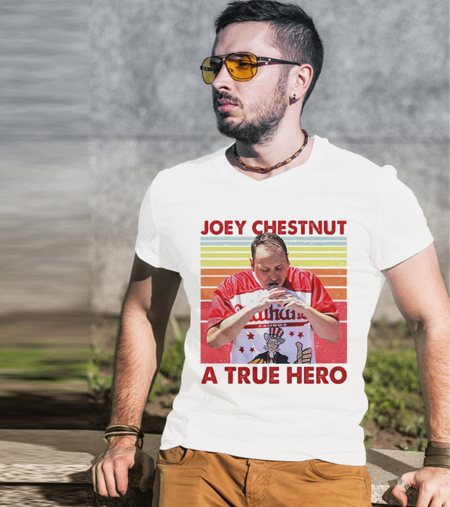 Joey Chestnut Nathan's Famous A True Hero T-Shirt