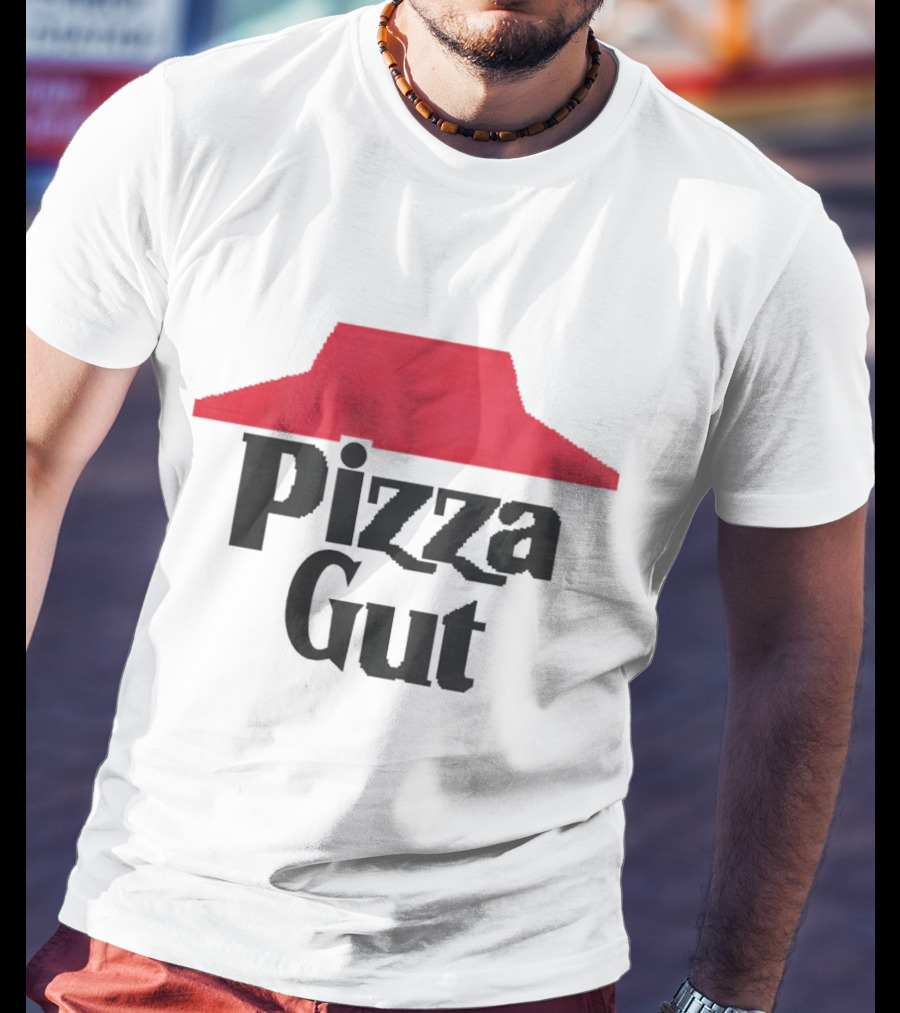 Pizza Gut Parody Red Hat T-Shirt