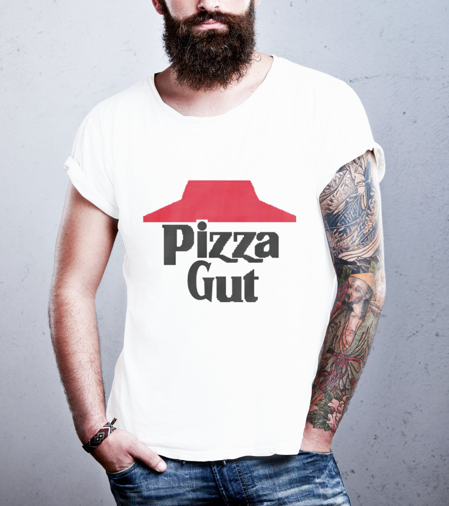 Pizza Gut Parody Red Hat T-Shirt