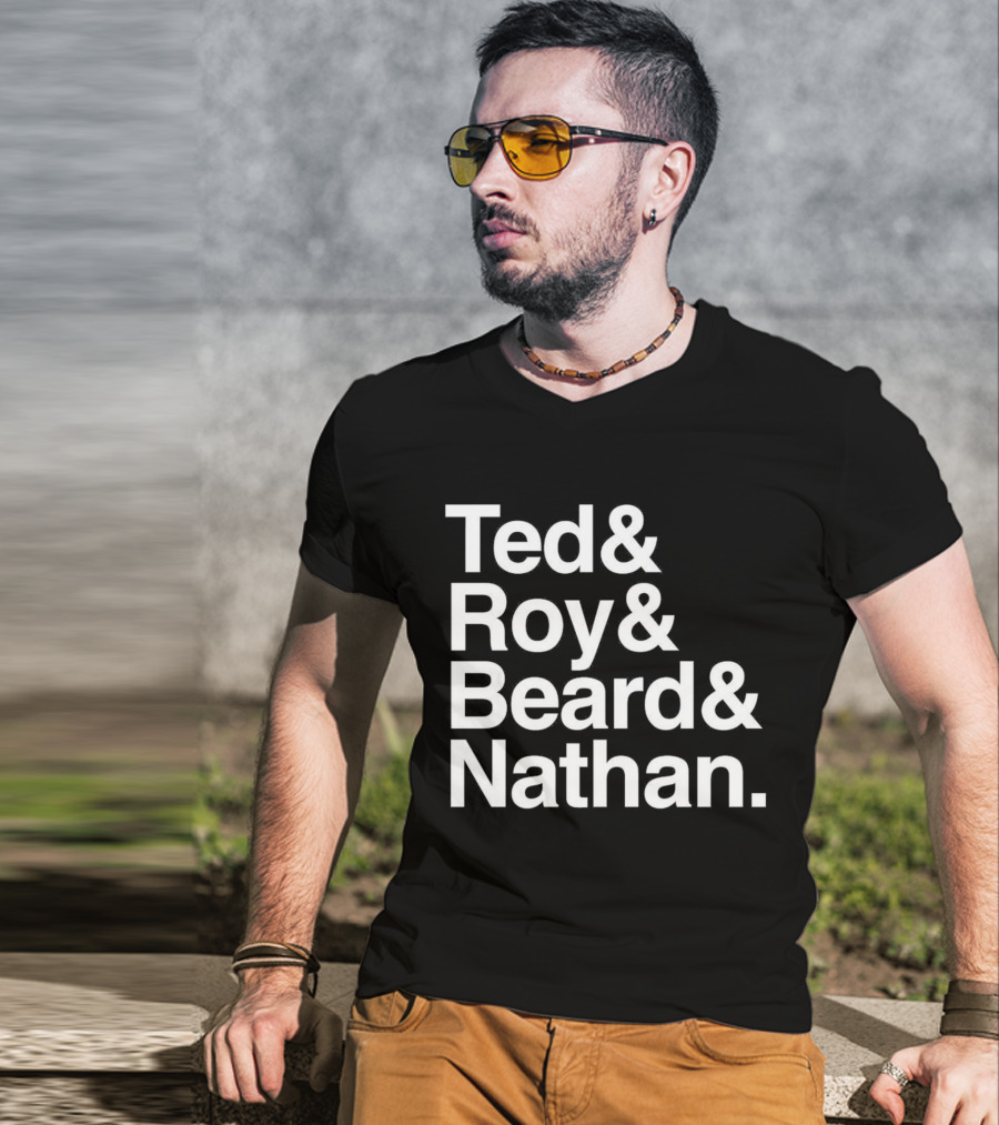Ted Roy Beard And Nathan Text Block T-Shirt