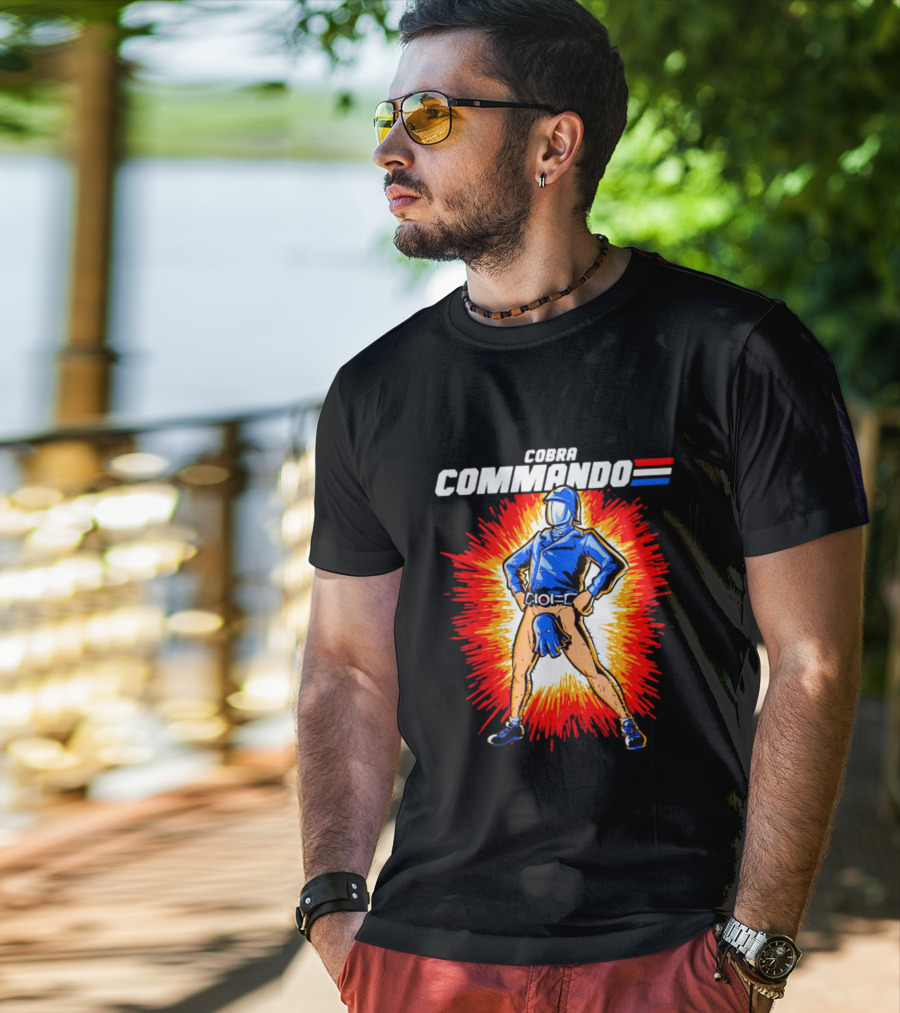 Cobra Commando Retro Action Cartoon Burst Hero T-Shirt