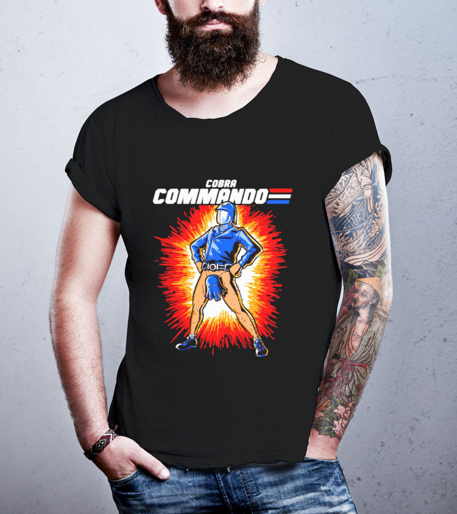 Cobra Commando Retro Action Cartoon Burst Hero T-Shirt