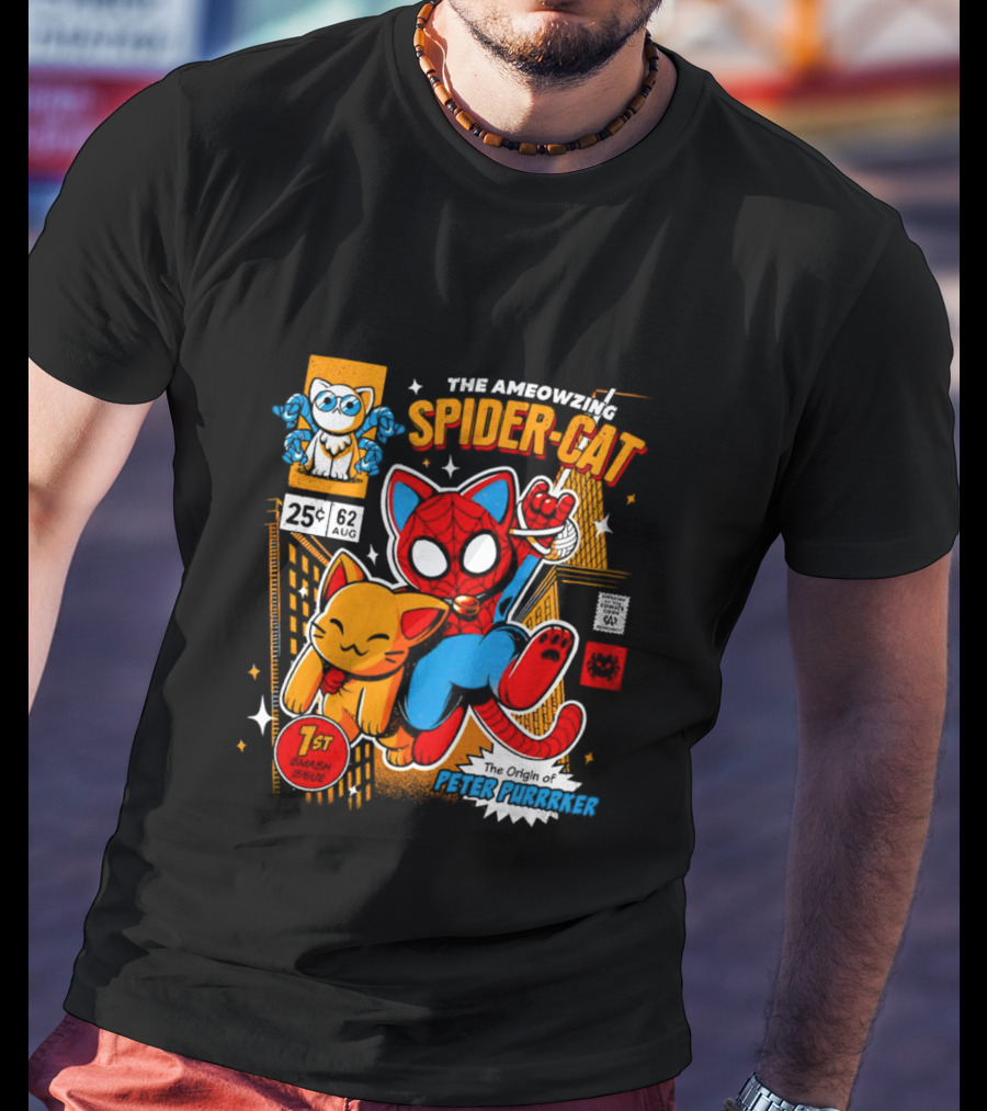 The Ameowzing Spider-Cat The Origin Of Peter Purrrker 1st Issue T-Shirt