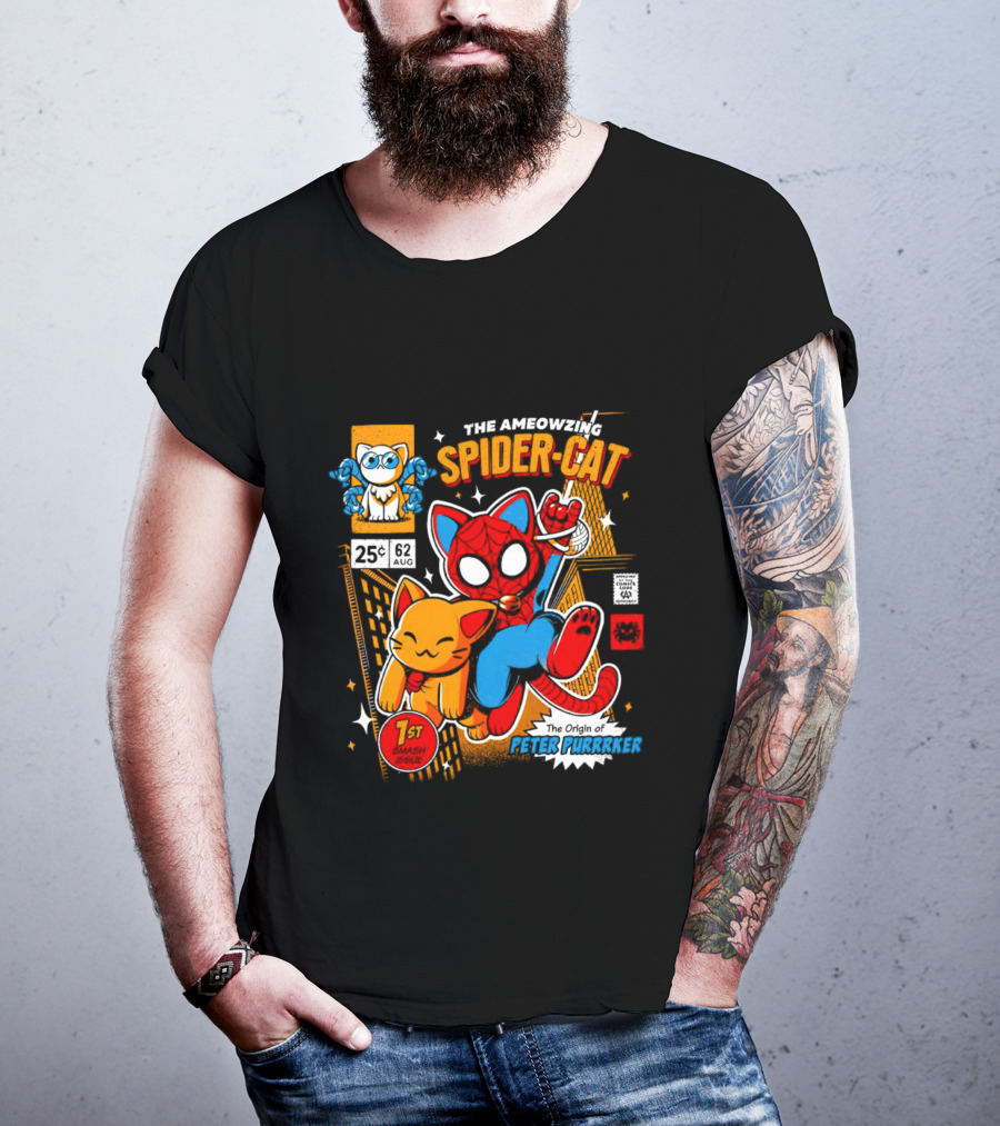 The Ameowzing Spider-Cat The Origin Of Peter Purrrker 1st Issue T-Shirt