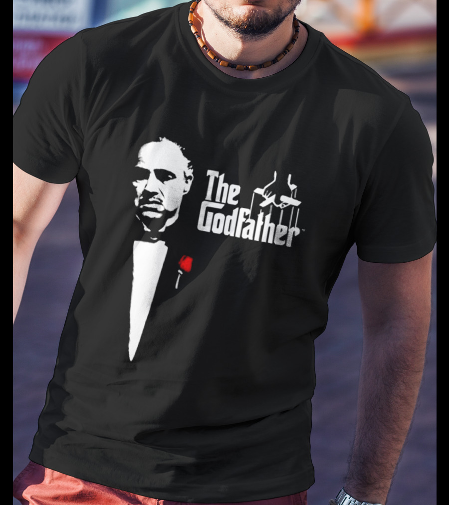 The Godfather Don Corleone Iconic Puppet Strings Red Rose T-Shirt
