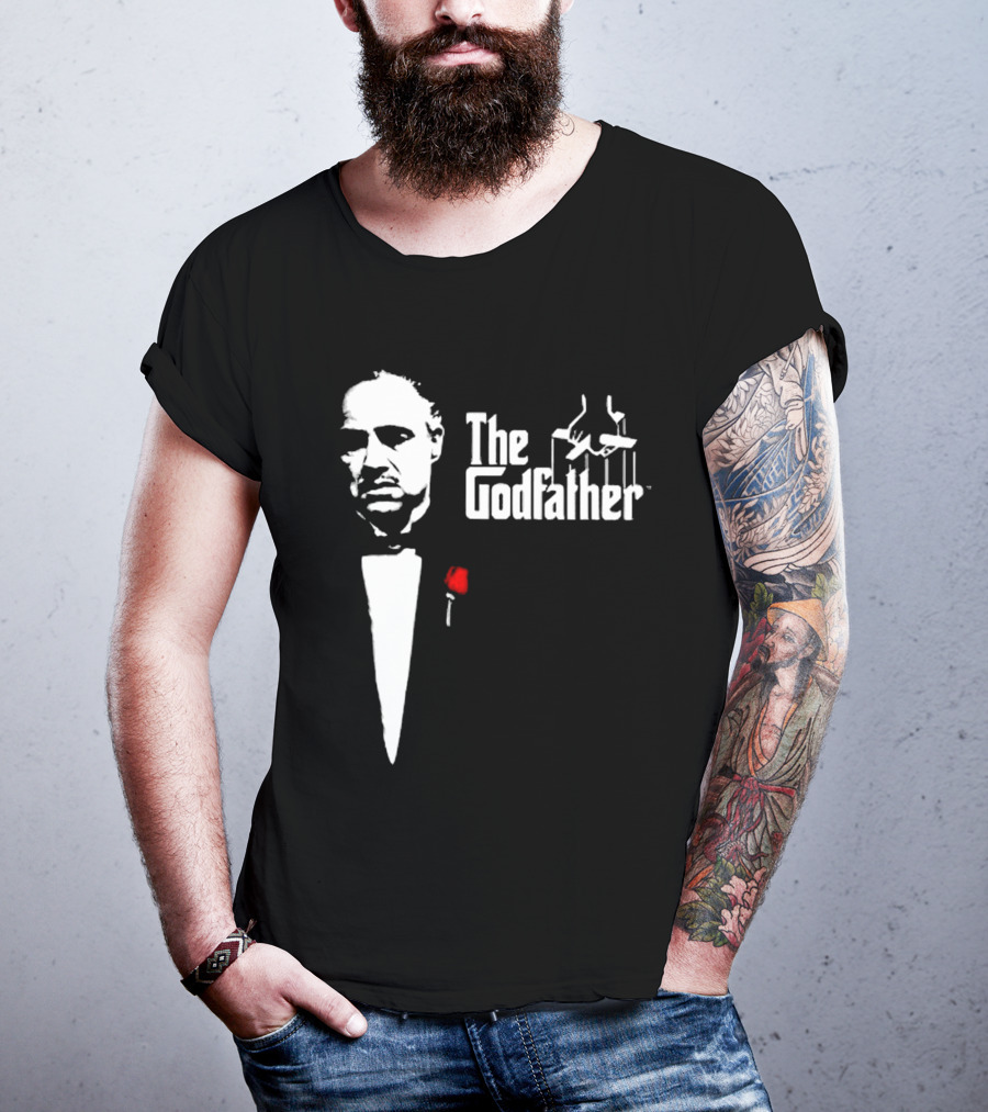 The Godfather Don Corleone Iconic Puppet Strings Red Rose T-Shirt