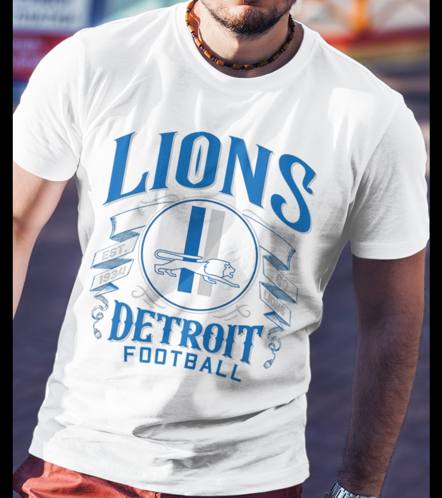 Detroit Lions Football Go Lions Est 1934 T-Shirt