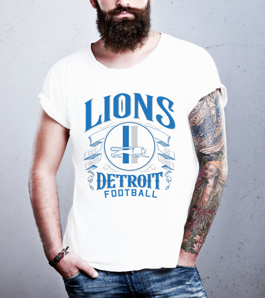 Detroit Lions Football Go Lions Est 1934 T-Shirt