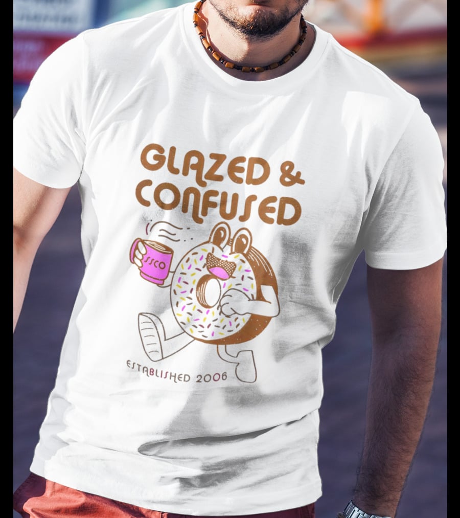 Glazed And Confused Donut Coffee Established 2006 T-Shirt