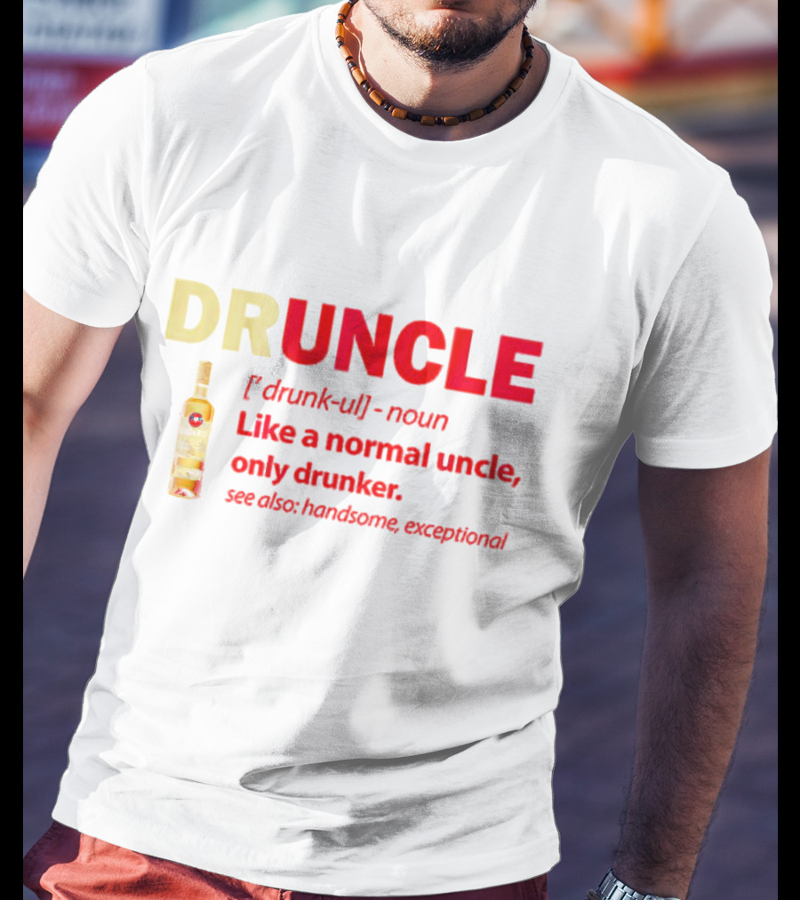 Bacardi Druncle Like A Normal Uncle Only Drunker Handsome Exceptional Bottle T-Shirt