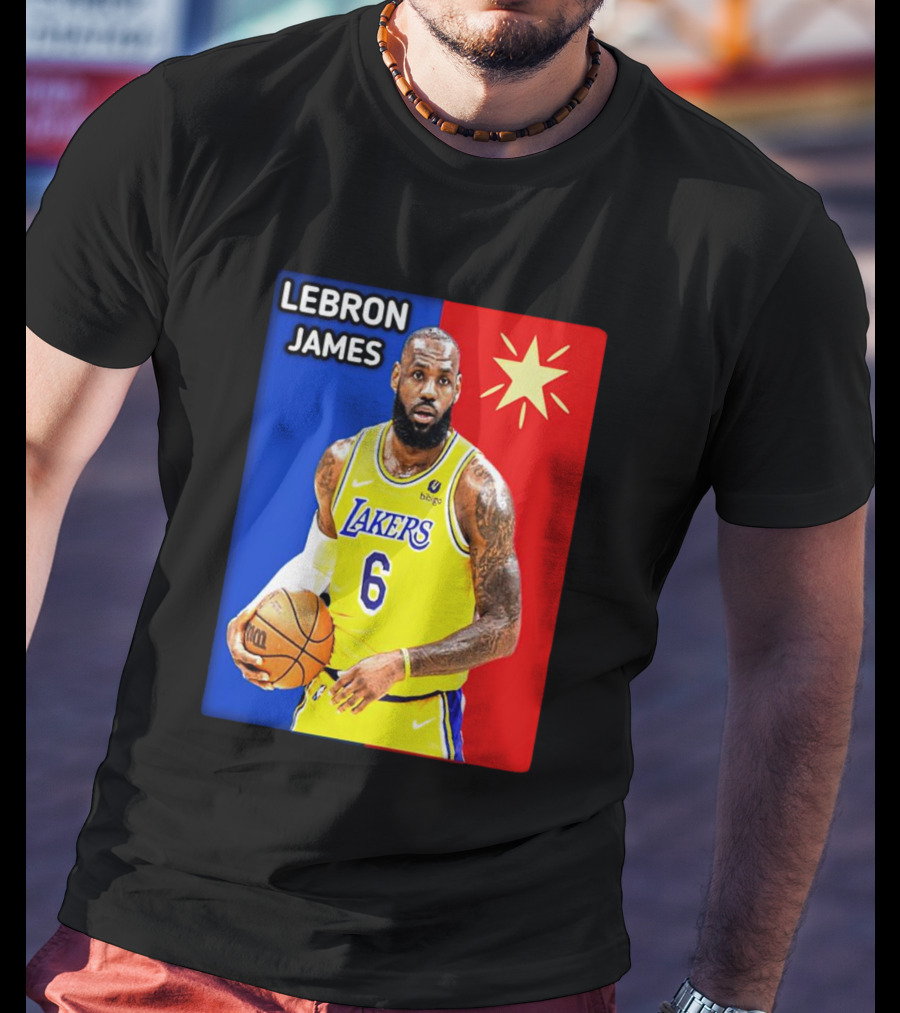 LeBron James Los Angeles Lakers Basketball Star 6 T-Shirt