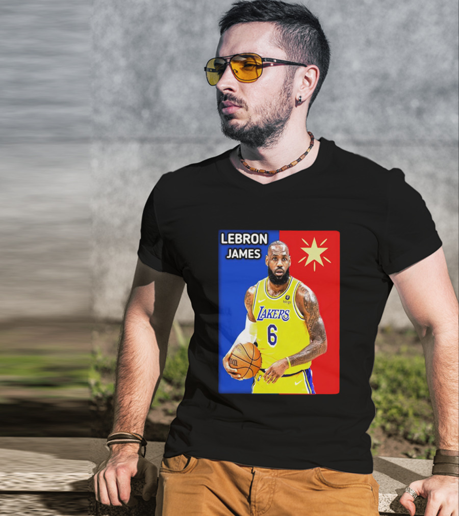 LeBron James Los Angeles Lakers Basketball Star 6 T-Shirt