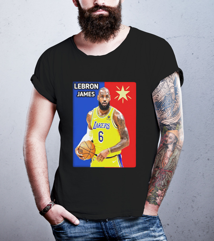 LeBron James Los Angeles Lakers Basketball Star 6 T-Shirt