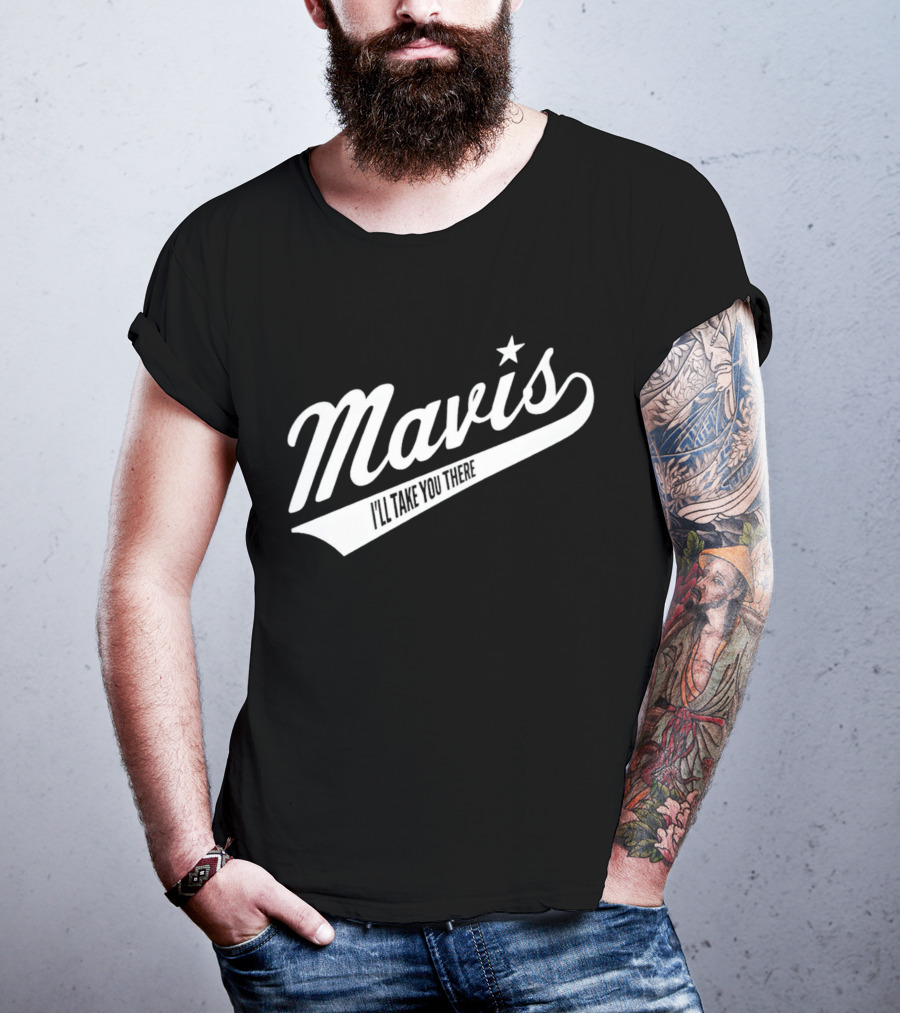 Mavis I'll Take You There Star Icon Vintage Style Baseball Script T-Shirt