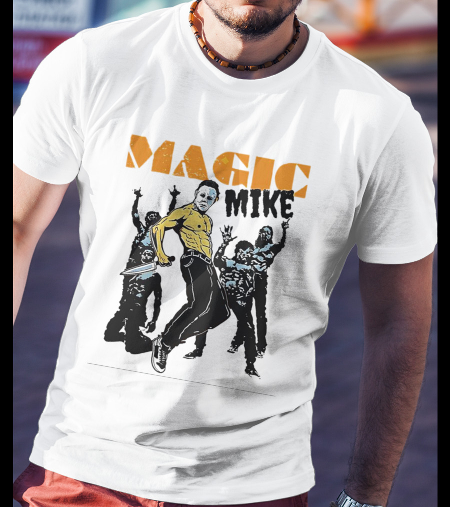Michael Myers Magic Mike Halloween Crossover Dance Mashup T-Shirt