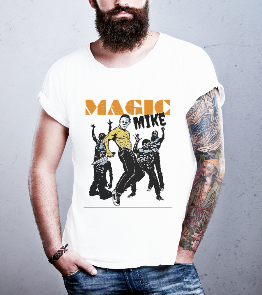 Michael Myers Magic Mike Halloween Crossover Dance Mashup T-Shirt
