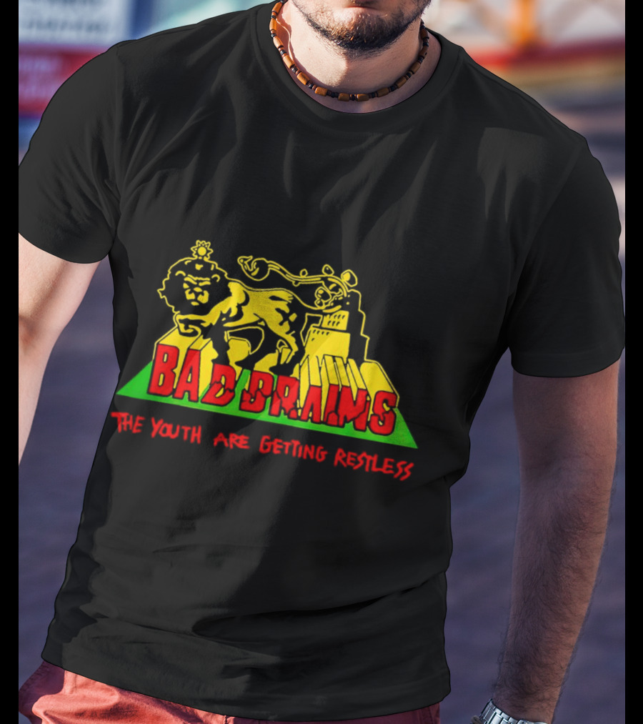 Bad Brains The Youth Are Getting Restless Lion Lightning Urban Backdrop T-Shirt