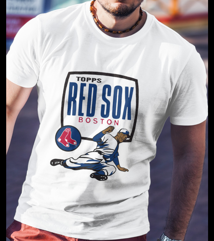 Red Sox Boston Topps Vintage Baseball Player T-Shirt