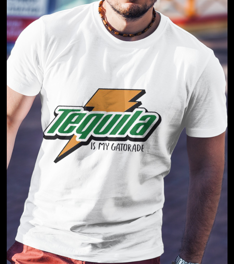 Tequila Is My Gatorade Lightning Bolt T-Shirt