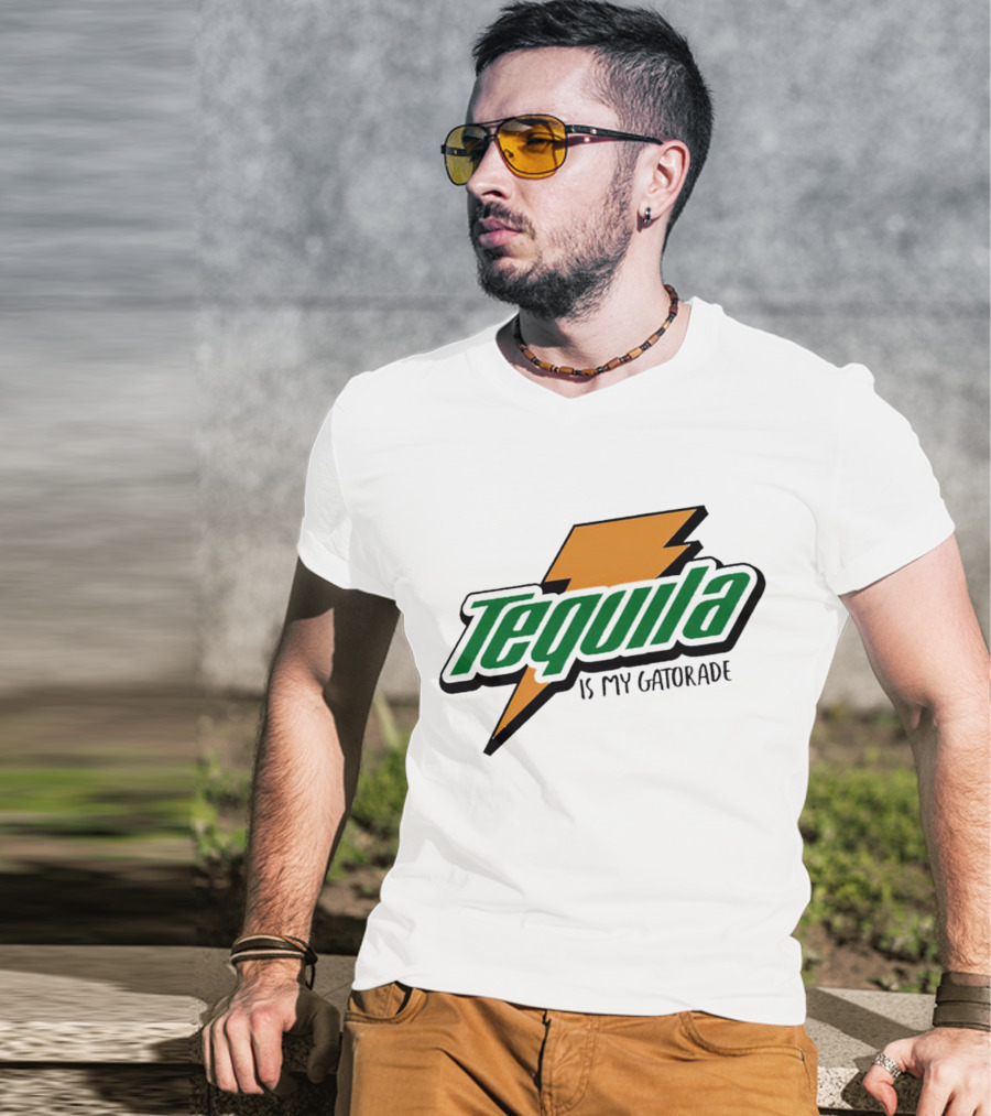 Tequila Is My Gatorade Lightning Bolt T-Shirt