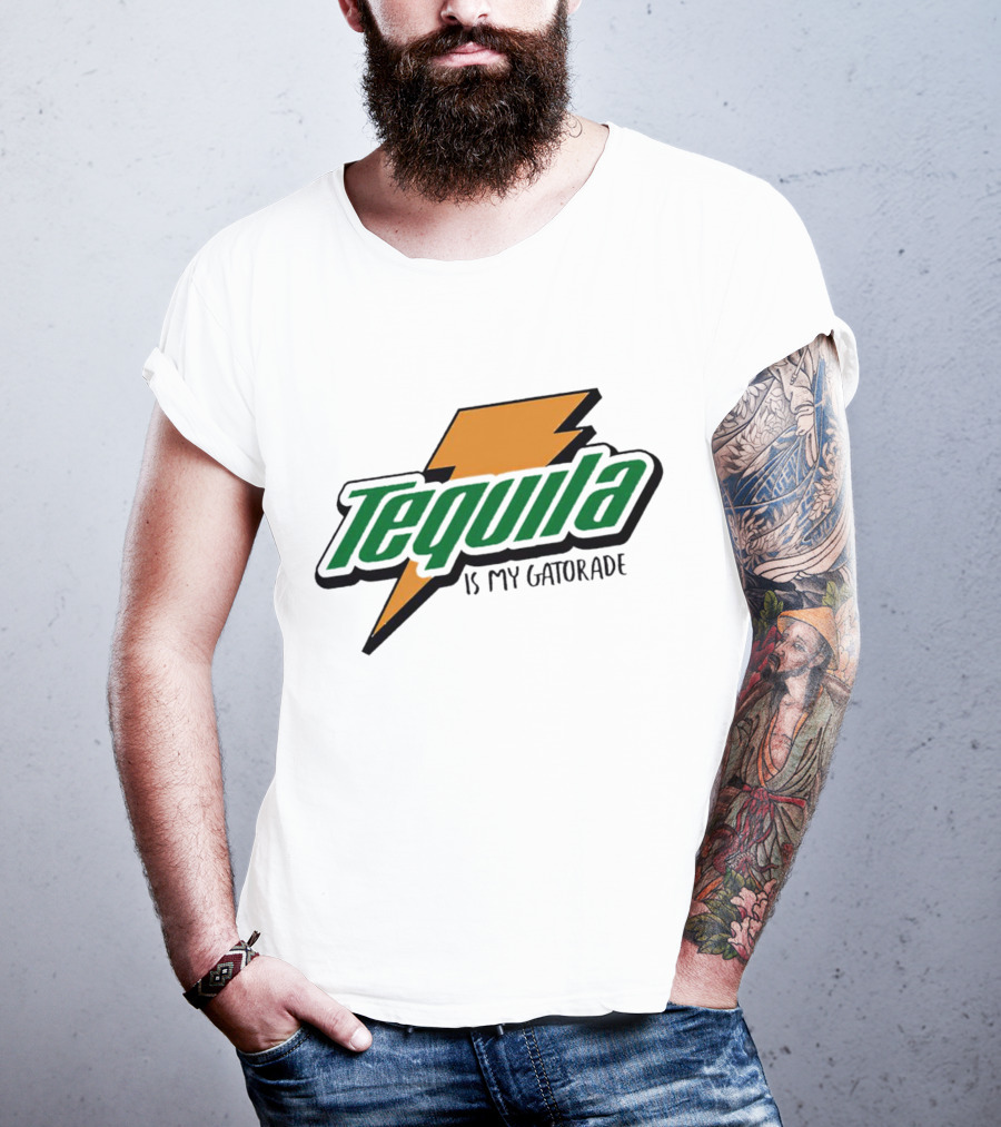 Tequila Is My Gatorade Lightning Bolt T-Shirt