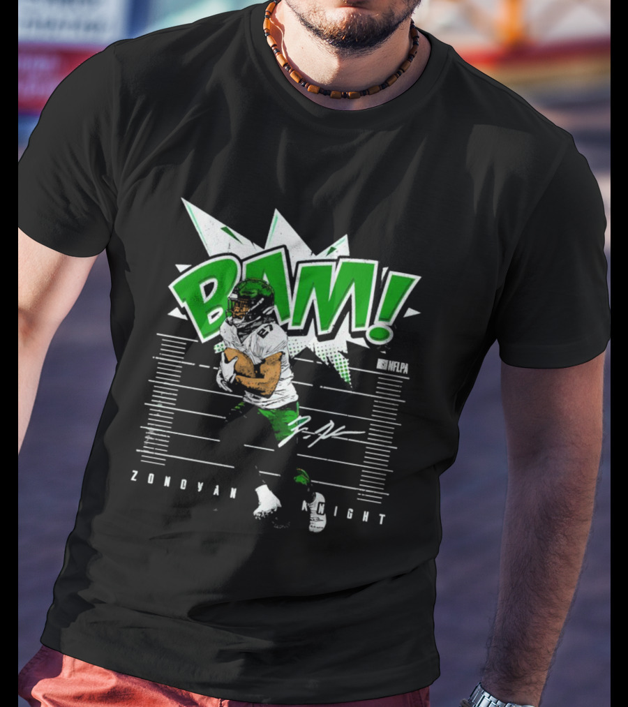 BAM Zonovan Knight New York NFLPA Signature T-Shirt