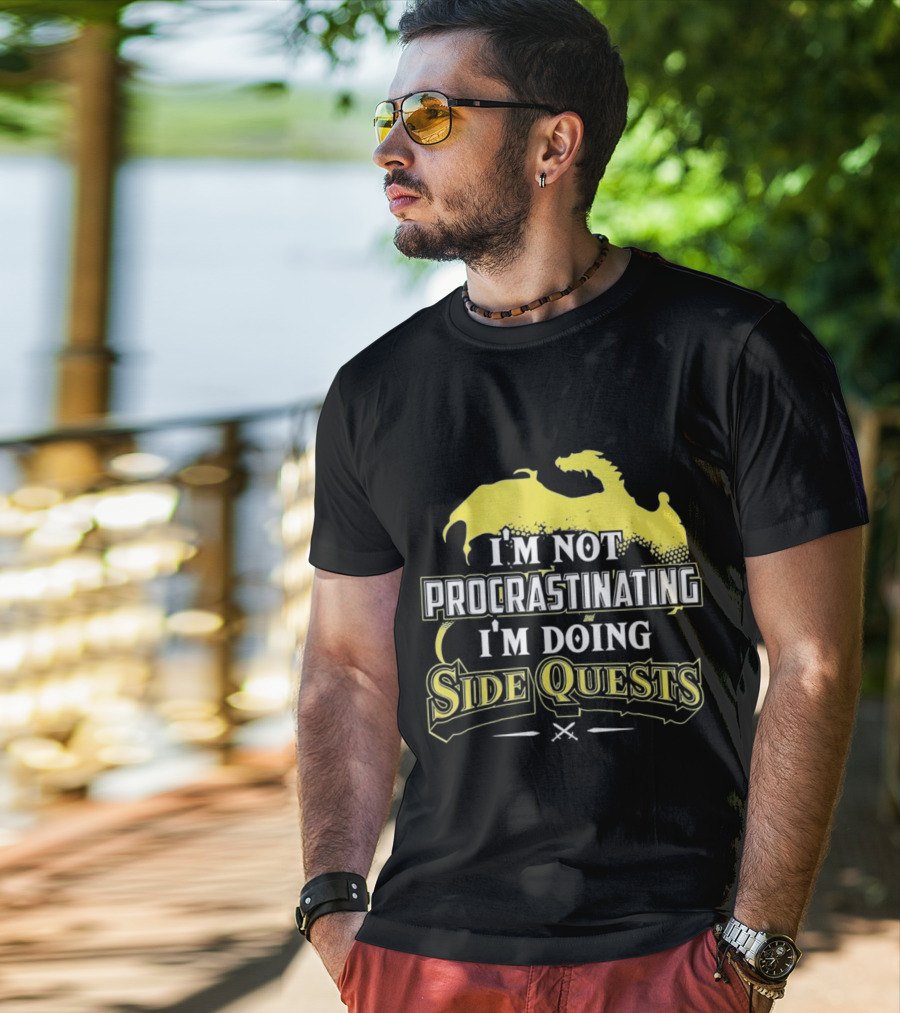 I'm Not Procrastinating I'm Doing Side Quests Dragon T-Shirt