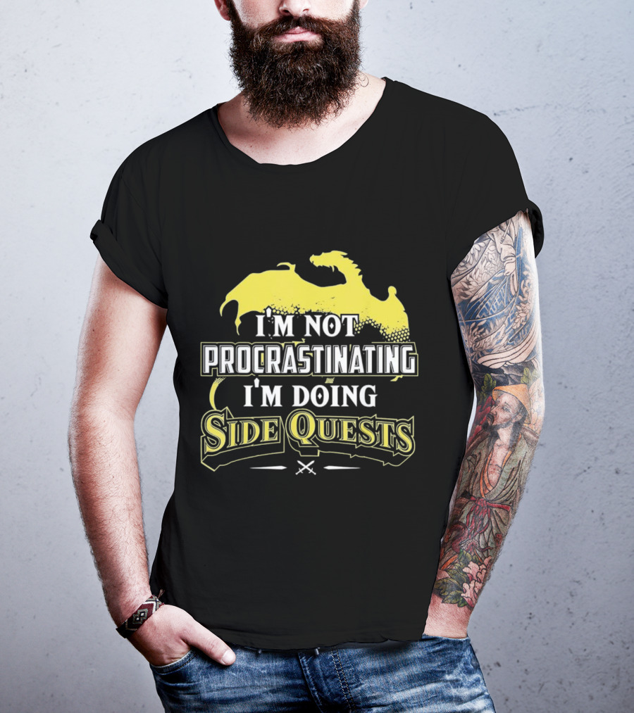 I'm Not Procrastinating I'm Doing Side Quests Dragon T-Shirt