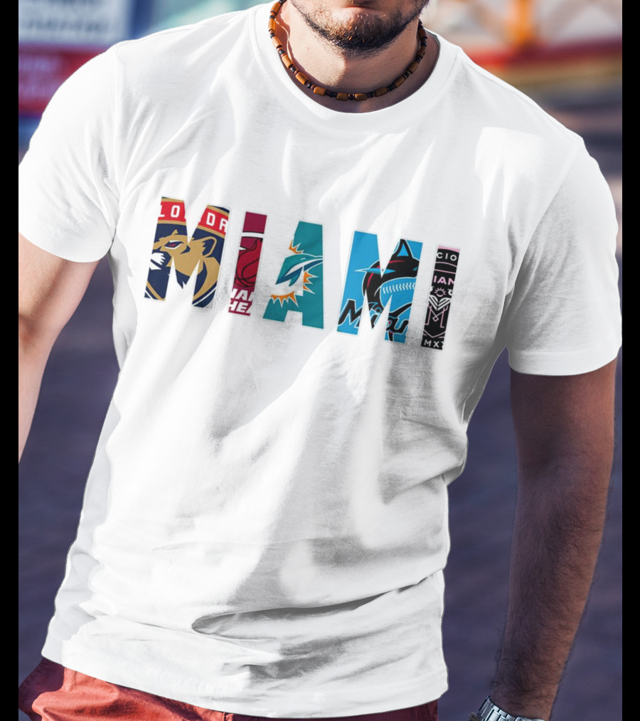 MIAMI Panthers Heat Dolphins Marlins Inter Miami T-Shirt