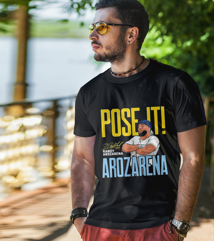 Pose It Randy Arozarena Arozarena Signature Tampa Bay Rays T-Shirt