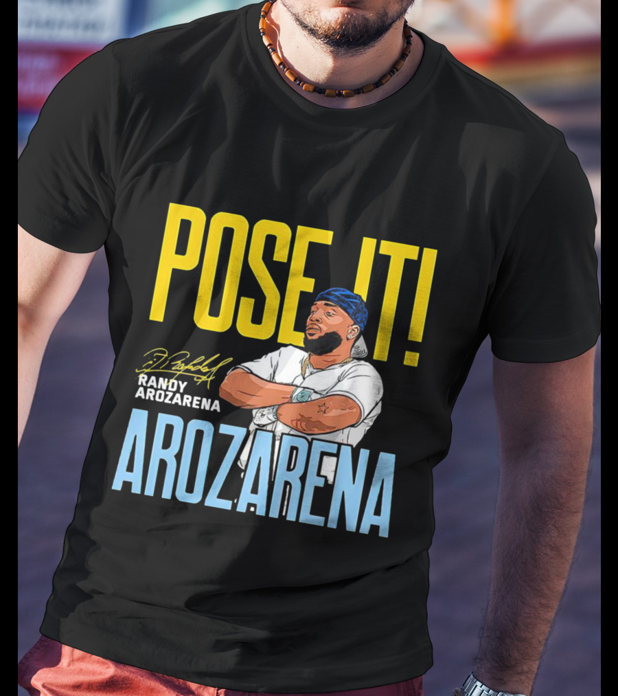 Pose It Randy Arozarena Arozarena Signature Tampa Bay Rays T-Shirt