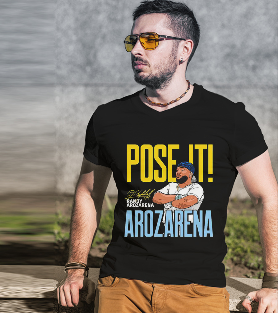 Pose It Randy Arozarena Arozarena Signature Tampa Bay Rays T-Shirt