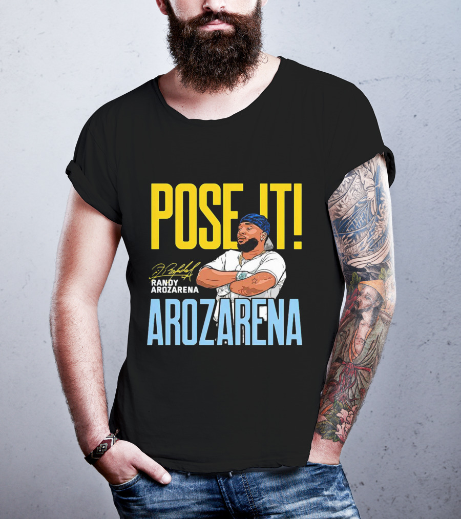 Pose It Randy Arozarena Arozarena Signature Tampa Bay Rays T-Shirt