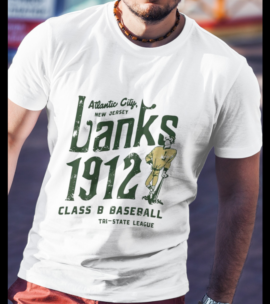 Atlantic City Lanks 1912 New Jersey Class B Baseball Tri-State League T-Shirt