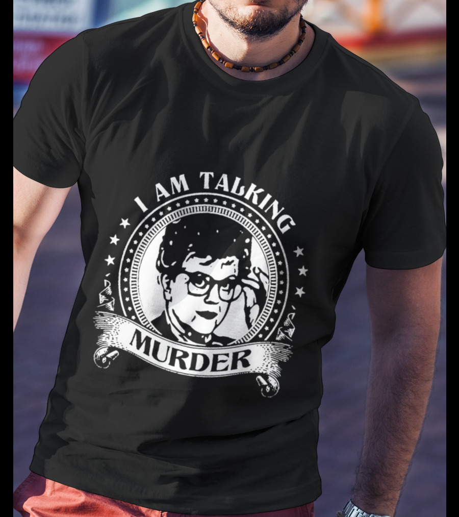 I Am Talking Murder Logo Design With Glasses T-Shirt