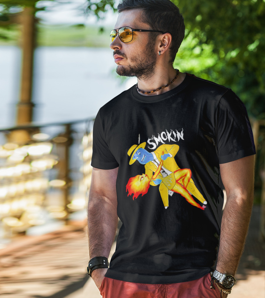 Smokin Ember Lumen Dancing With Lake Ripple In Yellow Suit T-Shirt