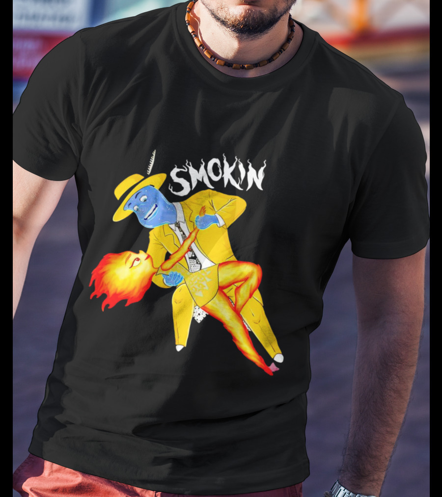 Smokin Ember Lumen Dancing With Lake Ripple In Yellow Suit T-Shirt