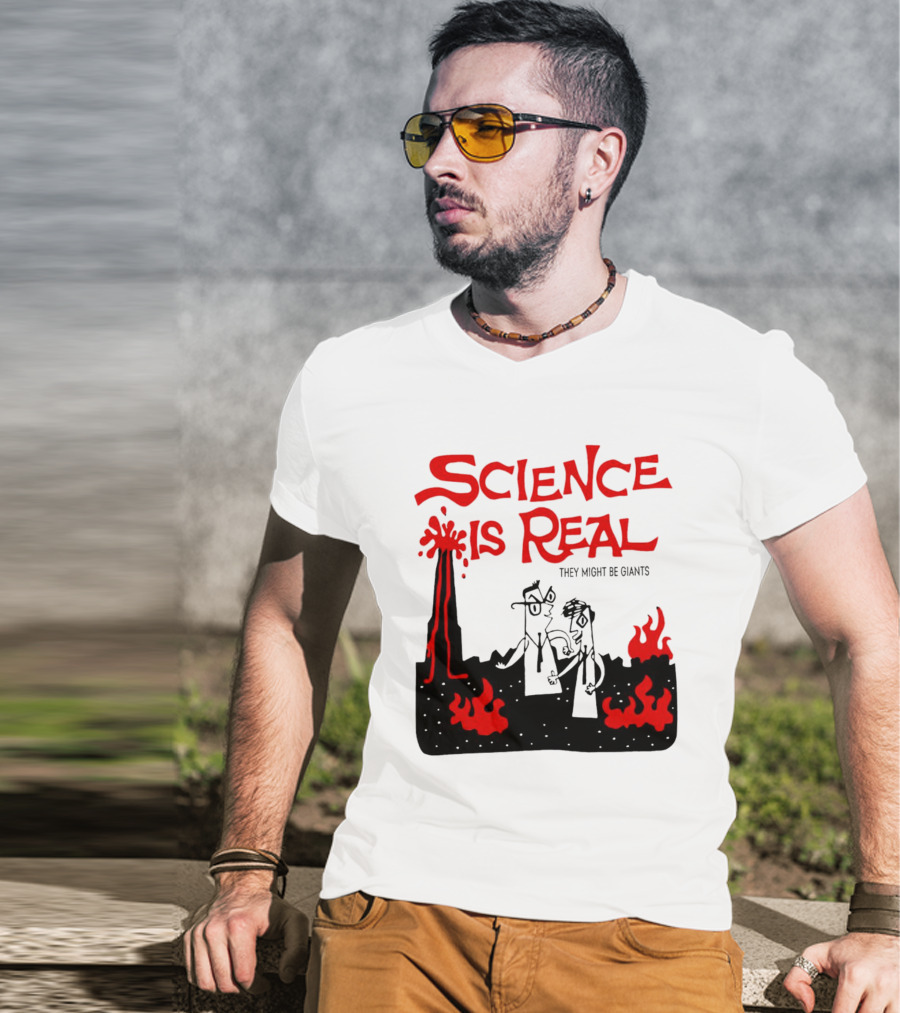Science Is Real They Might Be Giants Lava Cartoon T-Shirt