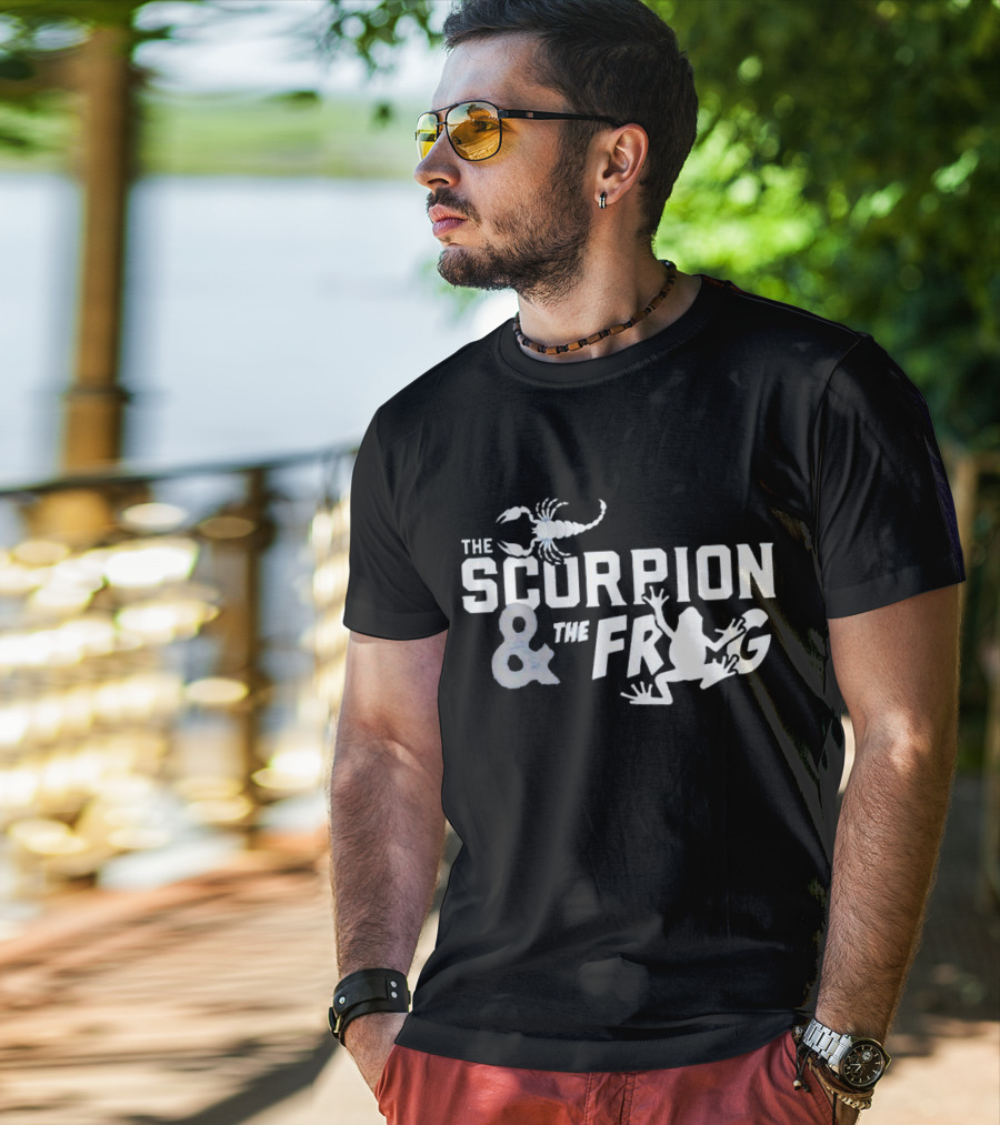 The Scorpion And The Frog Text Image With Scorpion And Frog T-Shirt