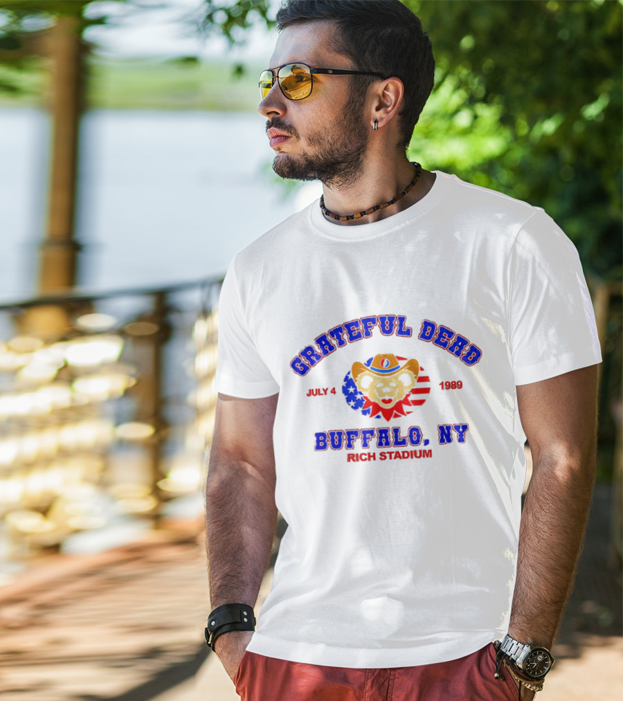 Grateful Dead July 4 1989 Buffalo NY Rich Stadium T-Shirt