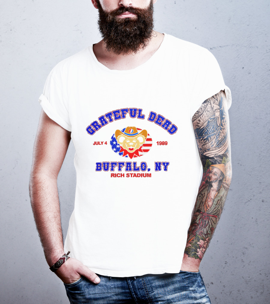Grateful Dead July 4 1989 Buffalo NY Rich Stadium T-Shirt