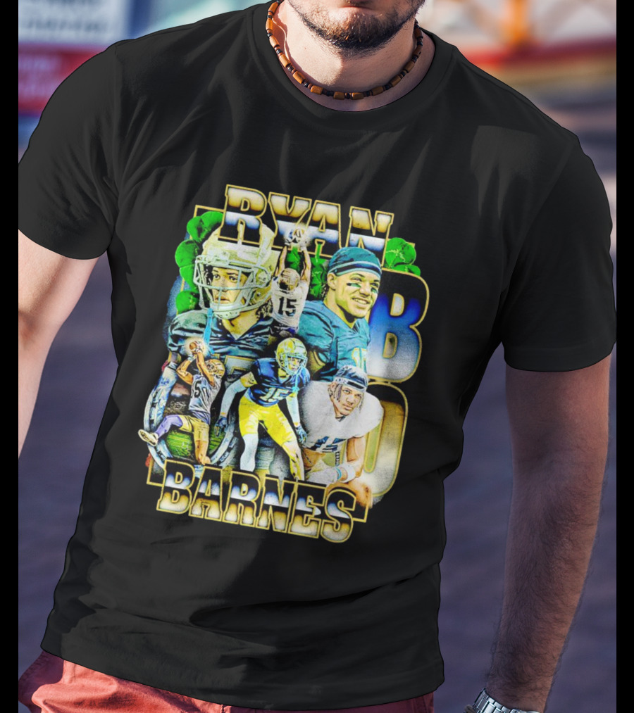 Ryan Barnes Notre Dame Fighting Irish Football Collage Vintage T-Shirt