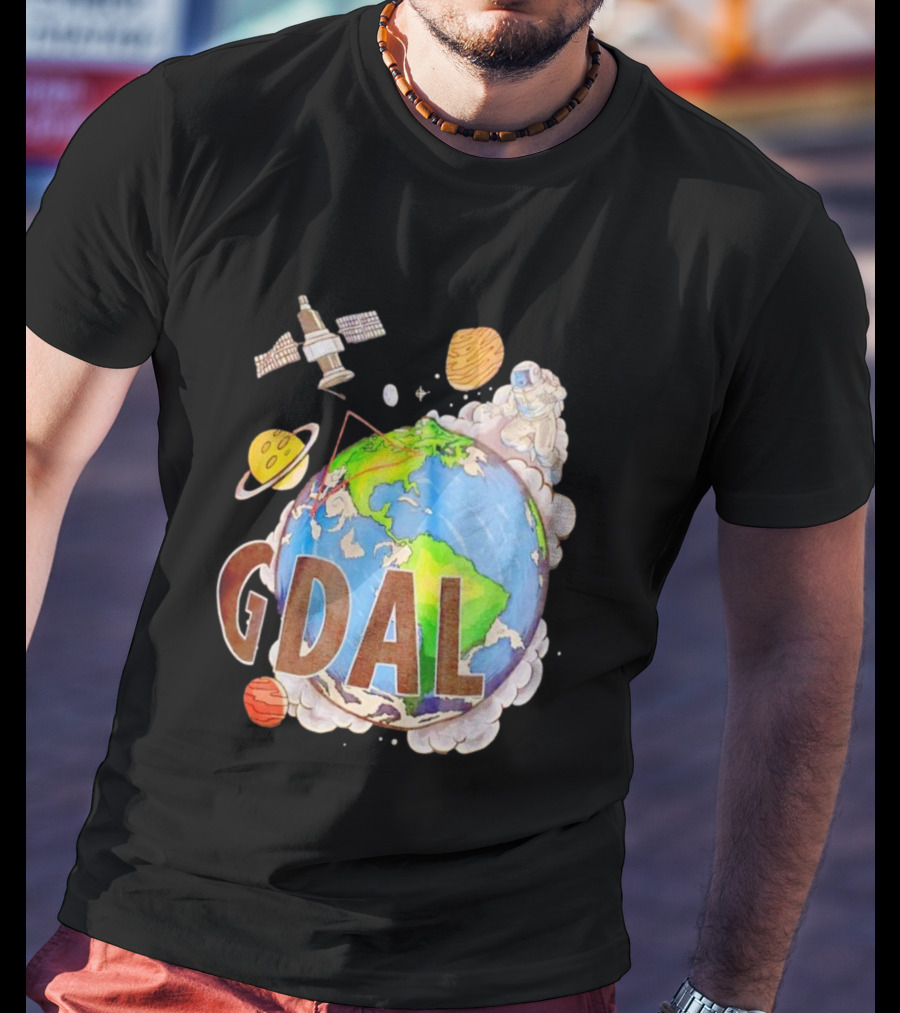 GDAL Astronaut Exploring Planets Orbiting Earth T-Shirt